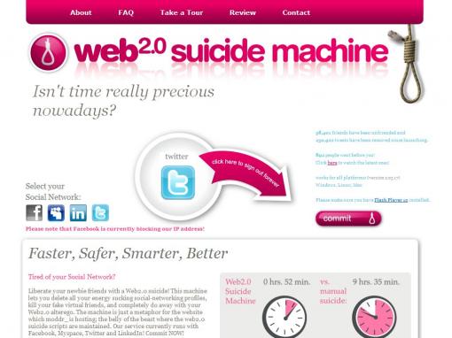 Web 2.0 Suicide Machine - 远离社会化网站