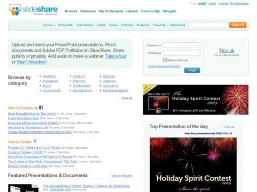 Slideshare – 展示文档托管平台
