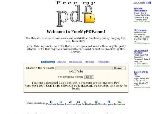 FreeMyPDF - 移除PDF的阅读限制