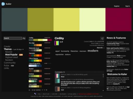kuler - 颜色搭配分享