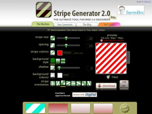Stripe Generator - 条纹背景设计工具