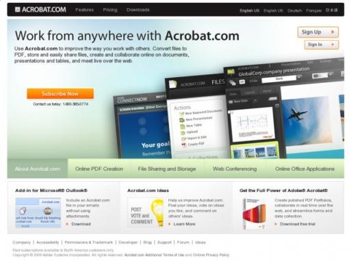 Acrobat.com – 在线PDF文档管理平台