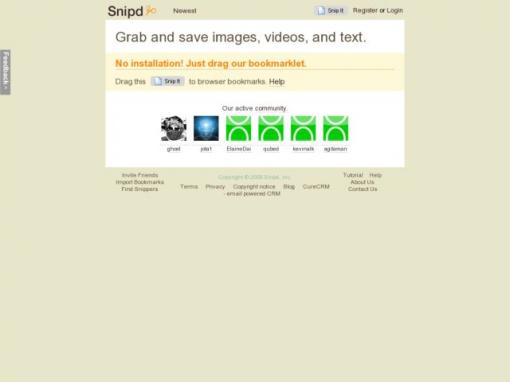 Snipd - 可以放在书签栏的网页内容剪切工具