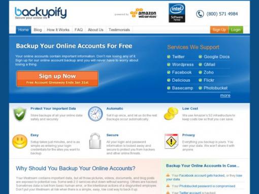 Backupify - 社交网络备份服务