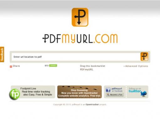 PDFmyURL.com - 将网页保存为PDF格式