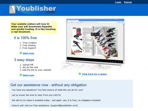 Youblisher - 用PDF制作可翻页电子杂志