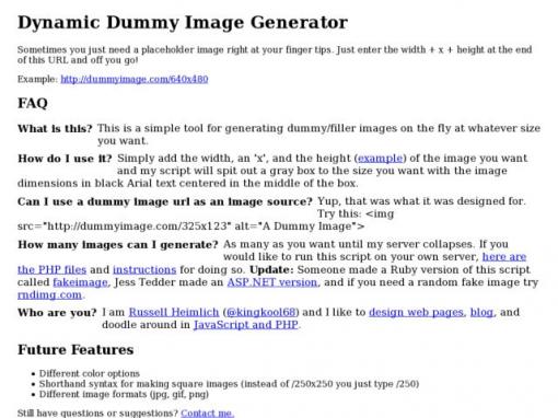 DummyImage.com - 图像占位符生成工具