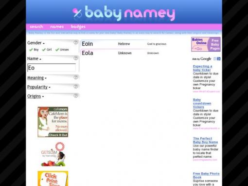 Baby Namey - 为宝宝取个英文名字