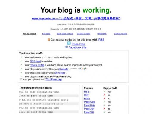 Is My Blog Working? – 检查你的博客是否工作