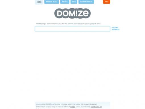 Domize - 世界上最快的域名搜索引擎