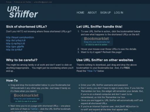 urlsniffer.info - 展开网页中的短网址