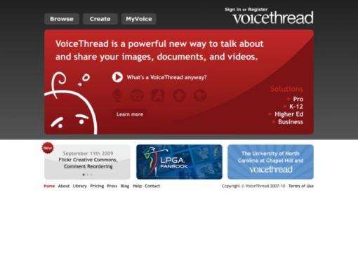 VoiceThread - 支持语音评论的分享站点