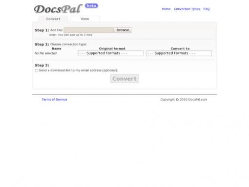 DocsPal – 在线文件格式转换