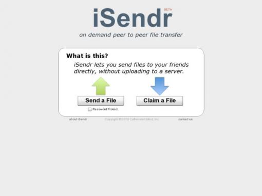 iSendr – 网页P2P文件传输