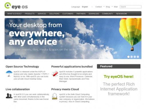 EyeOS – 搭建自己的云操作系统