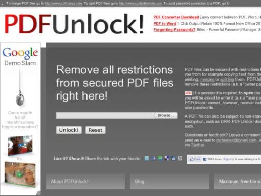 PDFUnlock - 解除PDF各种限制