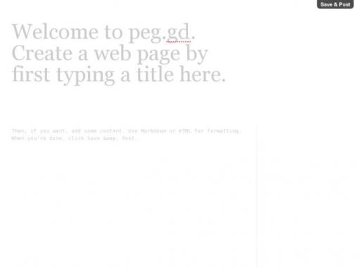 peg.gd - 网页创建超级简单