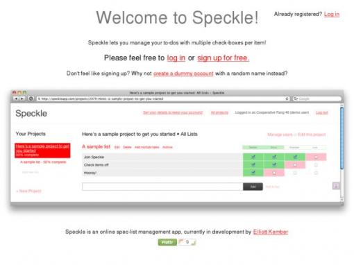 Speckle – 让任务管理变得容易