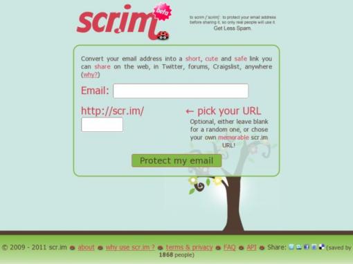 scr.im – 保护你的邮箱地址