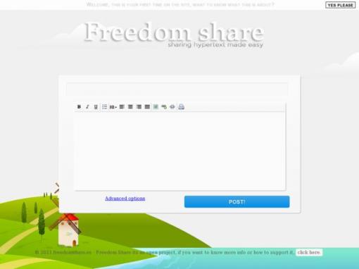 FreedomShare - 又一个在线文本发布平台