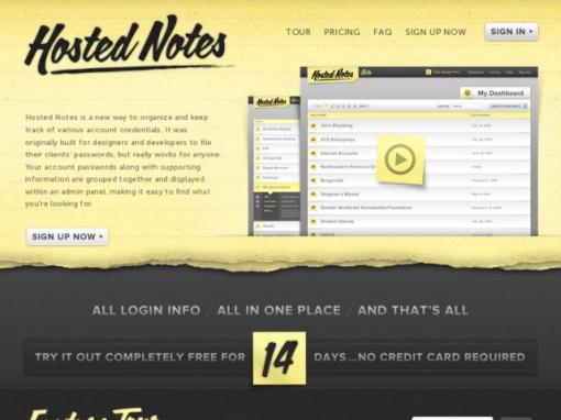 Hosted Notes - 储存和记录网站管理信息