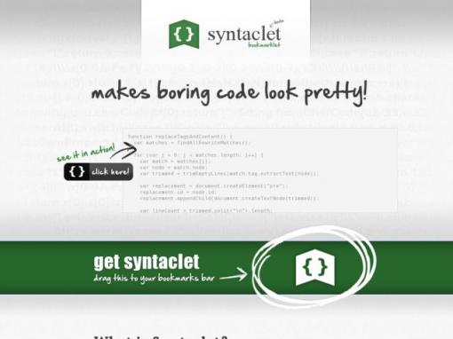 Syntaclet - 给网页上的代码着色