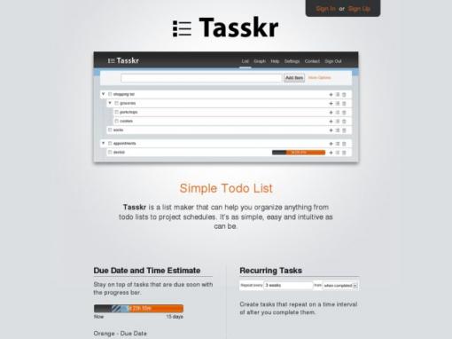 Tasskr - 带有统计功能的任务管理工具