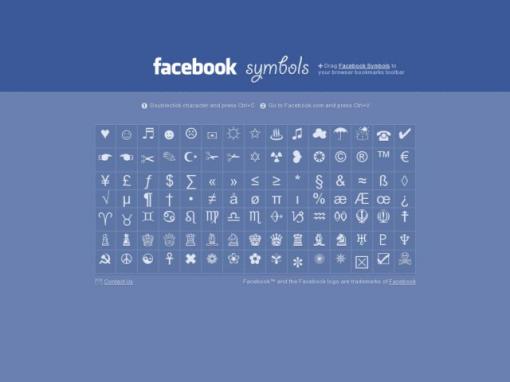 Symbols for Facebook - 聊天常用特殊符号