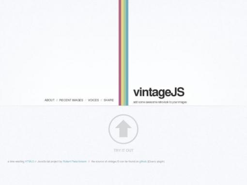 vintageJS - 给照片添加复古和仿旧效果