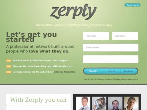Zerply - 在线个人介绍页面