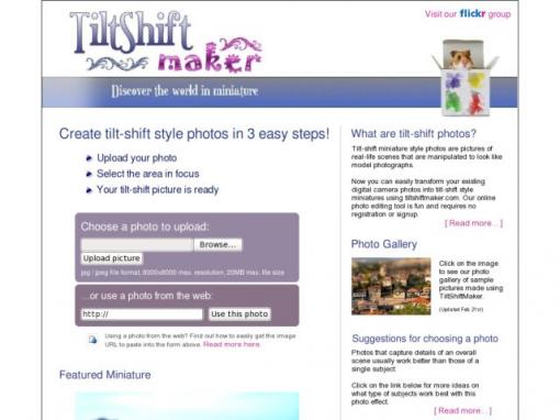 tiltshiftmaker.com - 给照片添加微缩景观效果