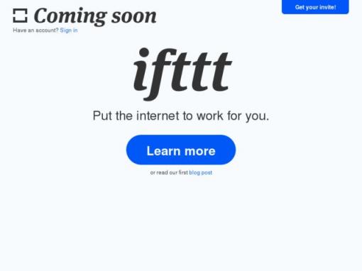 ifttt - 自动化处理网络信息