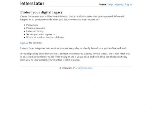 Letters, Later - 保护数字时代的遗产