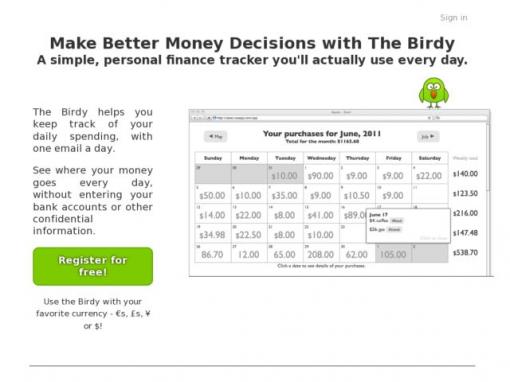 The Birdy - 以日历方式追踪每日花费支出