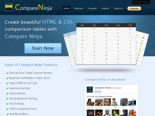 Compare Ninja 图形化对比表格源码生成工具